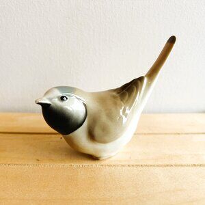 Redstart Vintage Bird Figurine, LFZ USSR Porcelain